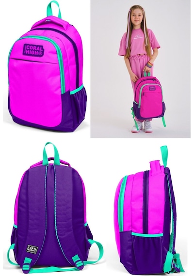 Coral High Pembe Mor Çanta Ve Beslenme Seti