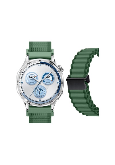 Sneezy Huawei Watch Gt5 46mm İle Uyumlu Airflow Dalgalı Naylon Spor Kordon Metal Tokalı