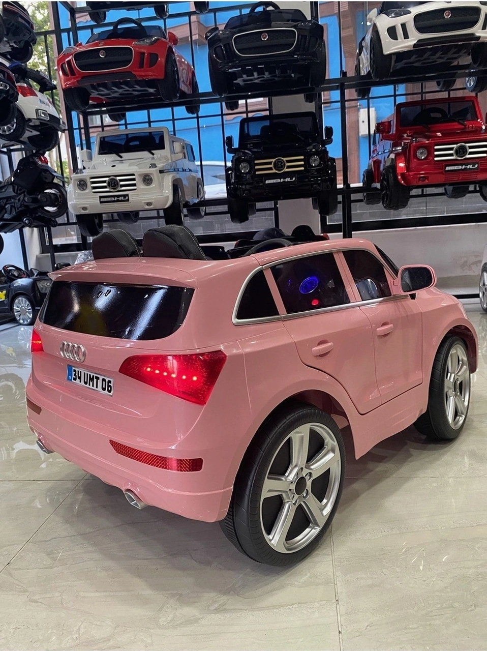 12 Volt Uzaktan Kumandalı Akülü Jeep 1-5 Yaş Pembe Pembe