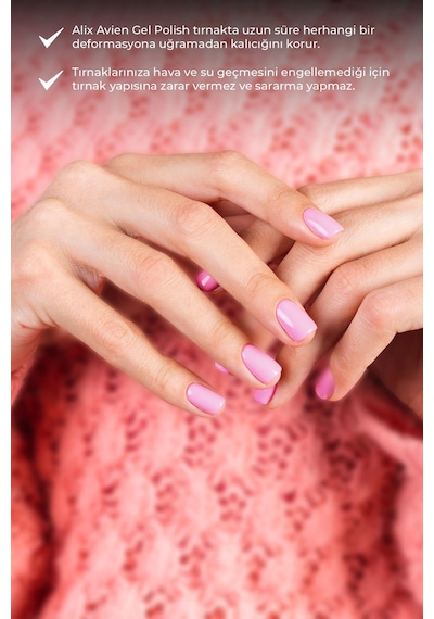 Alix Avien Uv Kalıcı Lavanta Pembe Jel Oje 10 Gel Polish 12 Ml