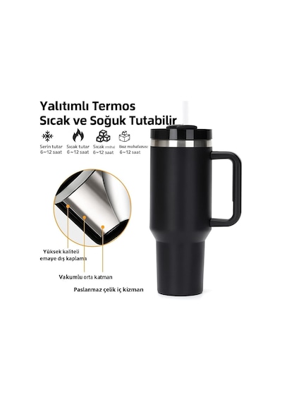 Profesyonel 304 Paslanmaz Çelik 4 Mevsim Sıcak Ve Soğuk Çay Kahve Termosu Paslanmaz Çelik 1.2 Litre Termos Suluk Ge Diğer