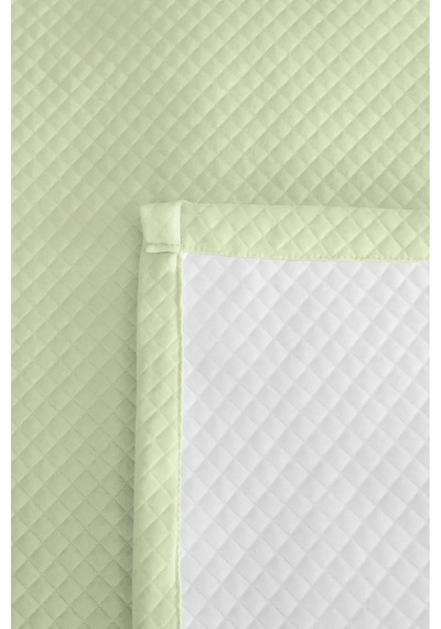 Minimal Mint Yeşili Genç Odası Tek Kişilik Pike Takımı-açık Yeşil 160x220cm Kapitone Yatak Örtüsü Puslu Pencere Eşiği