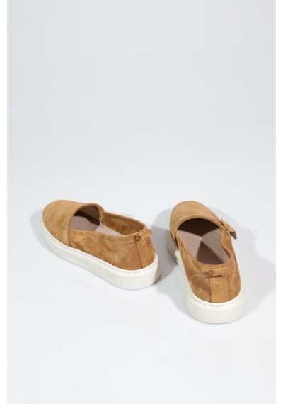 Dgn P63 Kadin İnce Taban Comfort Ayakkabi Taba Süet