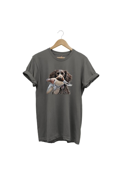 Avcılık Hunter Üveyik Kuşu Ve Avcı Boykin Köpeği Tasarım Baskılı %100 Pamuk Regular Fit Gri T-shirt Gri Avcılık Hunter Üveyik Kuşu Ve Avcı Boykin Köpeği Tasarım Baskılı %100 Pamuk Regular Fit Gri T-shirt Gri