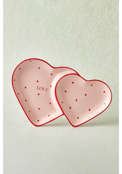 Karaca Heart To Heart Kalp Detaylı Sunumluk 26 Cm Pembe