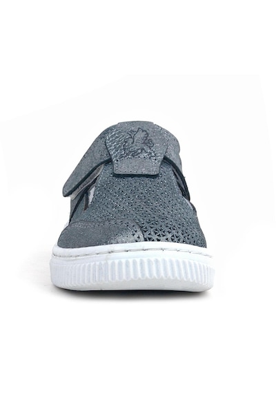 Rakerplus Bheem Hakiki Deri Gümüş Simli Cırtlı Bebek Sneaker Sandalet Pembe