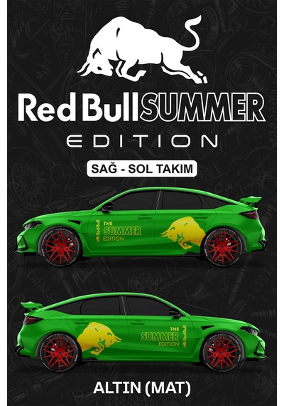 Red Bull Summer Edıtıon Sticker - Yan Gövde Kaplama Seti Altın Mat - 814954627