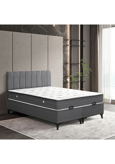 Luna Comfort Çift Kişilik Yatak Baza Başlık Set 3'lü Set Konuma Özel Teslimat 160 x 200 CM