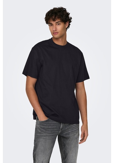 Only & Sons Erkek Onsfred Bisiklet Yaka Kısa Kollu T-shirt 22022532 Siyah SIYAH Siyah