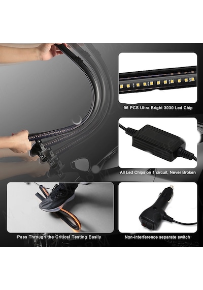 Çakar Lamba 12-32v Esnek Model 84cm Vantuzlu Çakarlı Sarı-sarı / Lapa543-1