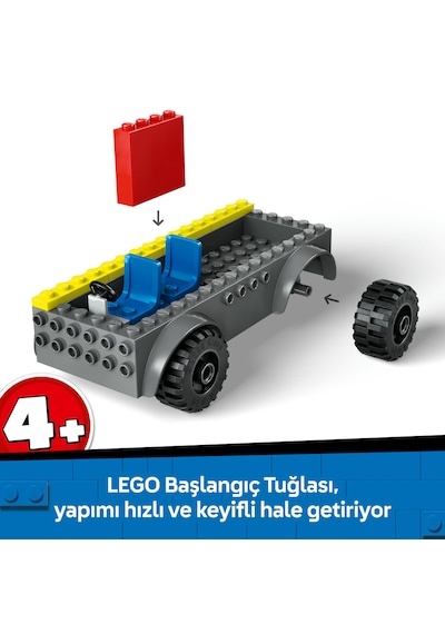 LEGO® City Merdivenli İtfaiye Kamyonu 60463 - 4 Yaş ve Üzeri Çocuklar için Yaratıcı Oyuncak Yapım Seti (82 Parça)