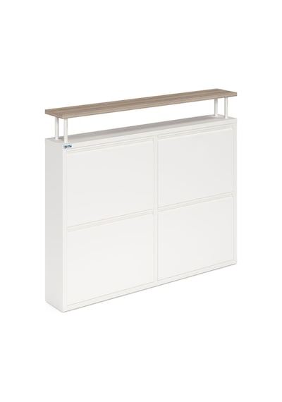 Ceha Tablalı 4'lü Metal Ayakkabılık - Beyaz K.AYK-2.4/T/P 9010