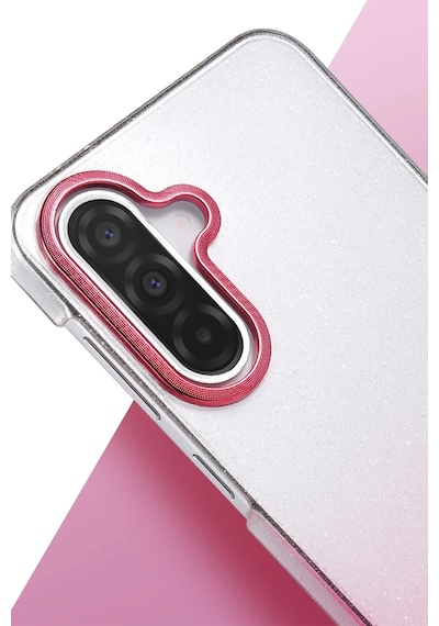 Mey İthalat Samsung Uyumlu Galaxy A26 Glossy Kapak - Siyah Gümüş