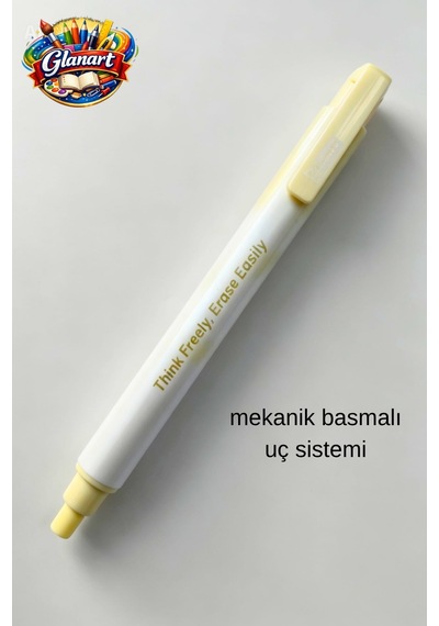 Mekanik Basmalı Kalem Tipi Silgi 1 Adet - Sarı