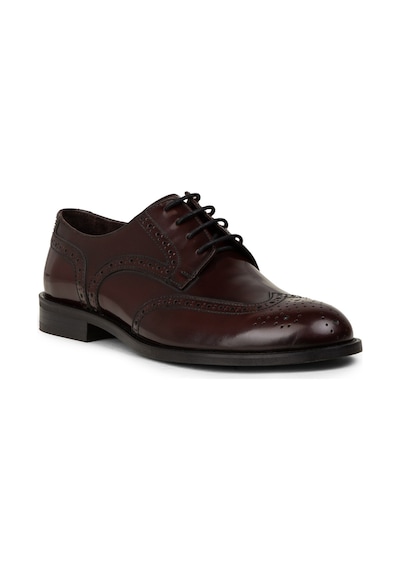 Deery Hakiki Deri Bordo Klasik Oxford Erkek Ayakkabı - 01696mbrdm01 Bordo