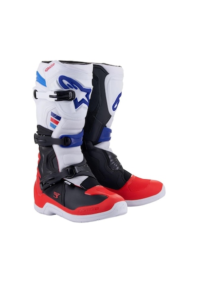 Alpinestars Tech 3 Kros Motosiklet Botu Kırmızı Mavi