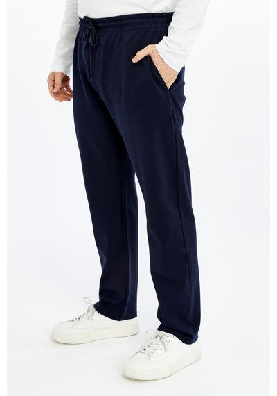 Defys Erkek Beli Lastikli Düz Paça Cepli Regular Fit Pantolon Lacivert
