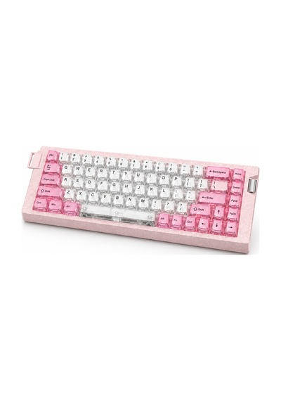 Ajazz Ak680 V3 8000 Hz Manyetik Rgb Oyuncu Klavyesi Beyaz Pembe Thunder Crystal