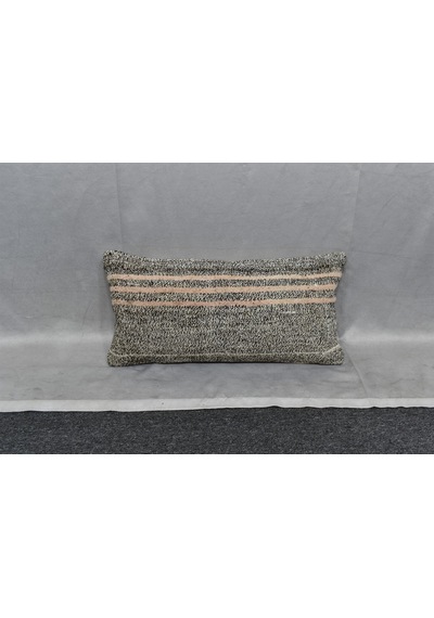 Zehra Abla Halı Yeni El Dokuma Dekoratif Lumbar Kilim Kırlent Yastık Kılıfı 6618 Çok Renkli
