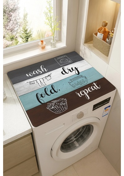 Valerine Life Çamaşır Kurutma Makinesi Matı Örtüsü 60x60cm Kaymaz Sıvı Geçirmez Silinebilir 27251014 Siyah