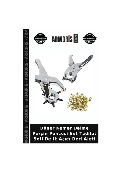 Döner Kemer Delme Perçin Pensesi Set Tadilat Seti Delik Açıcı Deri Aleti