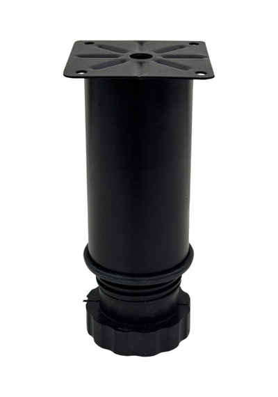 Cateksss Tablalı Ayarlı Metal Dolap Tezgah Baza Sehpa Koltuk Kanepe Ayağı Texture Siyah Çap:51 Mm 12 Cm - 30 Lu Paket