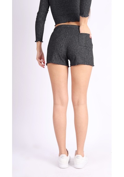 Soft&Basic Punta Raporlu Kaşkorse Siyah Şort Siyah