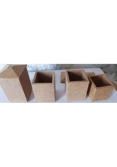Hobi Adn Dekoratif Ve Kullanım Baharatlık Set Ahşap Mdf Ham Cnc Kesim El Yapım Ahşap