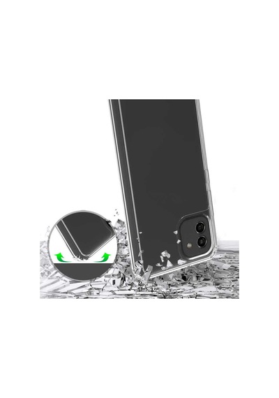 Zore Galaxy Uyumlu A03 Kılıf Msra 2mm Anti Shock Silikon - Renksiz Renksiz