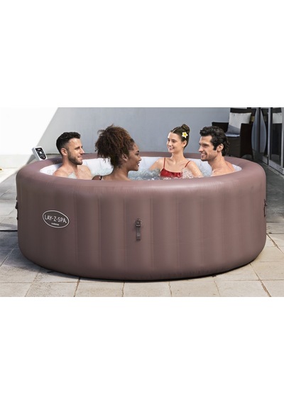 Lay-z-spa 6001g Hawaii Smart Airjet Enerji Tasarruflu Şişme Spa Havuzu, Mobil Uygulama Kontrollü, 4-6 Kişilik Mor