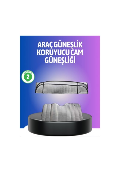 Metalize Reflektör Yüzeyli Uv Koruyucu Araç Güneşliği Serin Ve Güvenli Sürüşler İçin Akıllı Saat