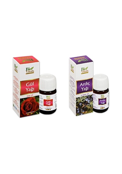 Gül Yağı Ve Ardıç Yağı Aromatik Masaj Cilt Bakım Yağ Seti 20 Ml