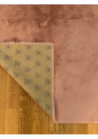 Ultra Soft Pembe Yumuşak Dokulu Peluş Halı Dikdörtgen