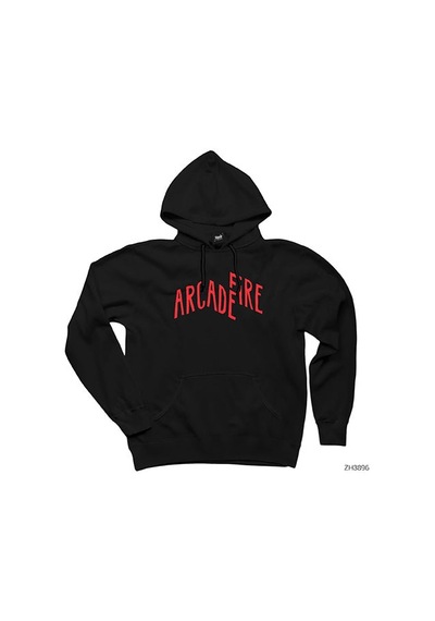 Arcade Fire Siyah Kapşonlu Sweatshirt Hoodie