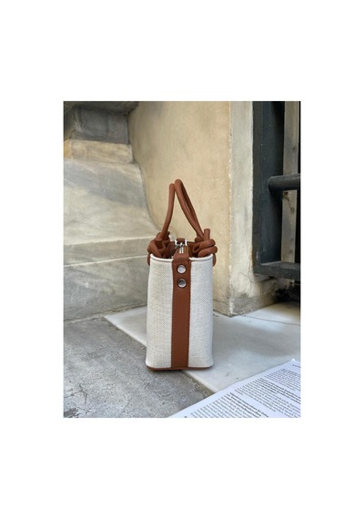 Nura Collection Krem Deri Kadın Kalp Charmlı El Ve Omuz Çantası Taba - 925657084 Taba