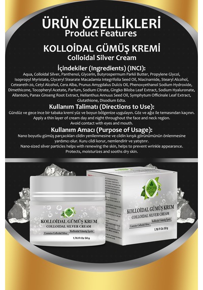 Gökçek Şifa Kolloidal Gümüş Kremi 50 G