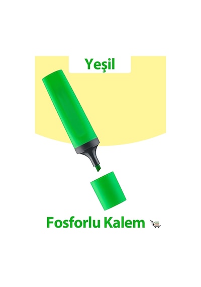Sarı-mavi-turuncu-yeşil Fosforlu Kalem Diğer