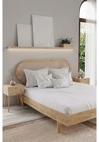 Renazzo Padova Hazeran Başlıklı Masif Ahşap Karyola Ve 2 Vernik 90x200 Vernik - 90 X 200 Renazzo Padova Hazeran Başlıklı Masif Ahşap Karyola Ve 2 Vernik 90x200 Vernik - 90 X 200