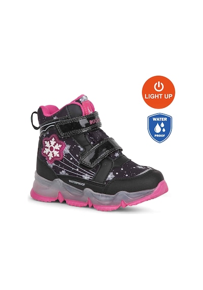 Buckhead 3034 Snowy Waterproof-ışıklı Anatomik Çocuk Bot Siyah Siyah