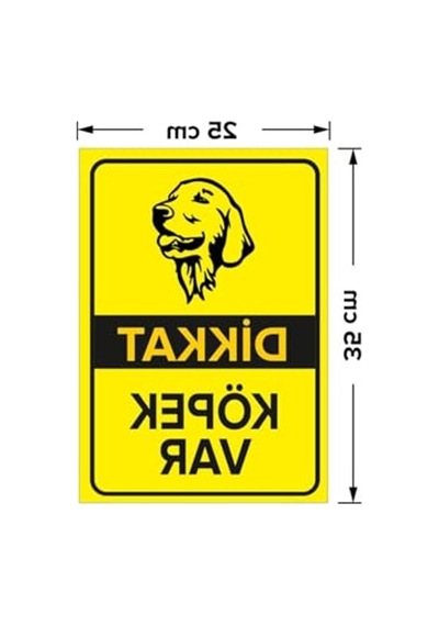 Köpek Var Levhası, Sac Malzeme, 25x35 Cm Ölçü
