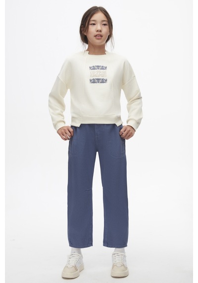 Nk Kids Love 37303 Kız Çocuk Sweatshirt Ekru