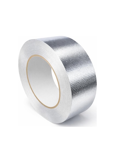 Fiberglas Çok Amaçlı Gümüş Renk Yanmaz Bant Gümüş Renk Kendinden Yapışkanlı 30 Metre 50 Mm