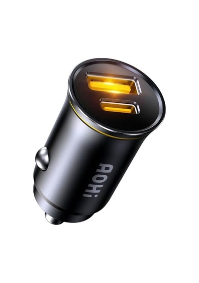 Superauto Araç İçi Şarjı, 2 Portlu Pd 65w Type-c To Type-c, Usb, Hızlı Şarj Çakmaklık Adaptörü, Siyah