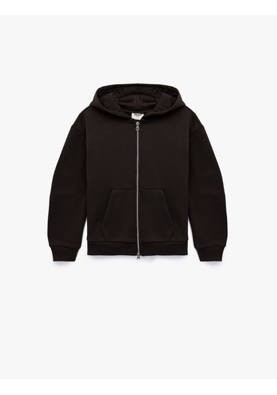 Koton Uzun Kollu Cepli Basic Fermuarlı Şardonlu Kapşonlu Sweatshirt Kahverengi 6wkg10579ak Kahve Koton Uzun Kollu Cepli Basic Fermuarlı Şardonlu Kapşonlu Sweatshirt Kahverengi 6wkg10579ak Kahve