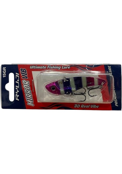 Ryuji Mirror Vib 15gr 5.6cm Vibrasyon Jig Yem Renk Purple Zebra Glow