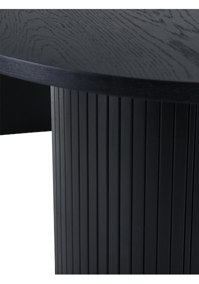 Zeno Oval Ahşap Bohem Yemek Masası 90x200 Siyah