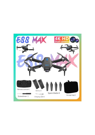 Çift Kamera Ve Bataryalı Drone Uzaktan Kumandalı App Destekli Brushless Motor Quadcopter Optik Duruş