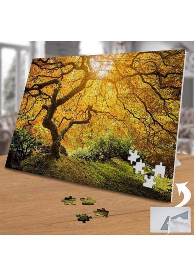 Sararmış Ağaç Yaprakları 240 Parça Puzzle Yapboz-74857