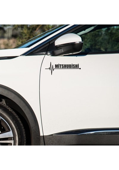 Mitsubishi L100 Sticker Sol Sağ Yan Ayna Altı Araç Markalı Sticke