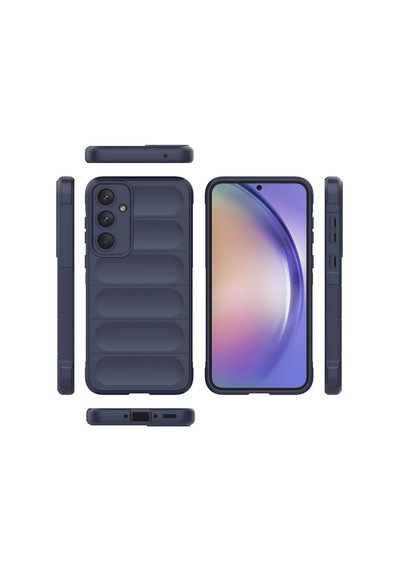 Galaxy Uyumlu A35 Kılıf Kamera Korumalı Esnek Silikon Parmak Şeritli Pazarplus Kırmızı